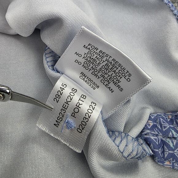 Peter Millar Shirt Mens Medium Blue Martini Glass AOP Summer Comfort Polo Golf - Picture 16 of 16